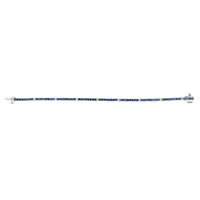 3.20 Ct.Tw. Blue Sapphire and Natural Diamond Tennis/Line Bracelet, 14K White Gold Image