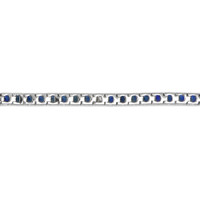 3.20 Ct.Tw. Blue Sapphire and Natural Diamond Tennis/Line Bracelet, 14K White Gold Image