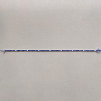 3.20 Ct.Tw. Blue Sapphire and Natural Diamond Tennis/Line Bracelet, 14K White Gold Life Style