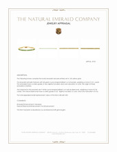 2.31 Ct.Tw.Total Carat Weight Emerald and Natural Diamond Tennis/Line Bracelet, 14K Yellow Gold Appraisal