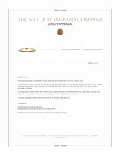 2.31 Ct.Tw. Emerald Natural Diamond Tennis/Riviere Bracelet, 14K Yellow Gold Appraisal