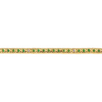 2.31 Ct.Tw. Emerald Natural Diamond Tennis/Line Bracelet, 14K Yellow Gold Image