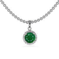 1.17 Ct. Emerald White Gold pendant