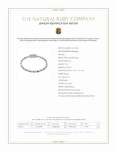 0.72 Ct.Tw.Total Carat Weight Ruby and Natural Diamond Bezel Bracelet, 14K White Gold Scan Report