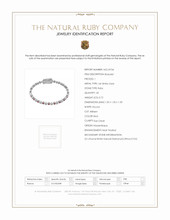 0.72 Ct.Tw. Ruby Natural Diamond Bezel Bracelet, 14K White Gold Scan Report