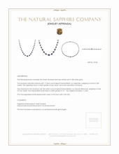 5.86 Ct. Blue Sapphire and Natural Diamond Pave Necklace, 18K White Gold Appraisal