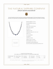 5.86 Ct. Blue Sapphire and Natural Diamond Pave Necklace, 18K White Gold Scan Report