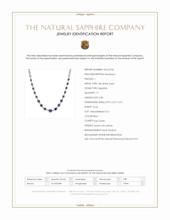 5.86 Ct. Blue Sapphire and Natural Diamond Pave Necklace, 18K White Gold Scan Report