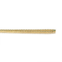 1.42 Ct. Emerald Natural Diamond Accent Stones Necklace, 14K Yellow Gold Image