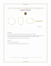 3.43 Ct. Emerald Tennis/Riviere Necklace, 14K Yellow Gold Appraisal