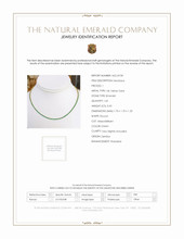 3.43 Ct. Emerald Multi Stone Necklace, 14K Yellow Gold Scan Report