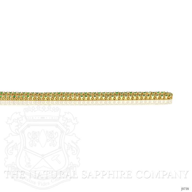 3.43 Ct. Emerald Multi Stone Necklace, 14K Yellow Gold