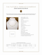 0.70 Ct. Emerald Natural Diamond Accent Stones Necklace, 14K Yellow Gold Scan Report