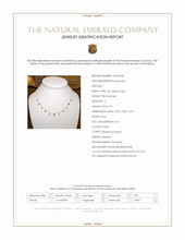 0.70 Ct. Emerald and Natural Diamond Accent Stones Necklace, 14K Yellow Gold Scan Report