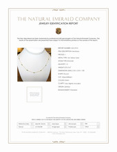 0.47 Ct. Emerald Accent Stones Necklace, 14K Yellow Gold Scan Report