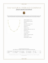 0.47 Ct. Emerald Accent Stones Necklace, 14K Yellow Gold Scan Report