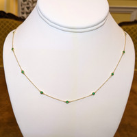 0.47 Ct. Emerald Yellow Gold necklace