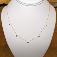 0.24 Ct. Emerald Yellow Gold necklace