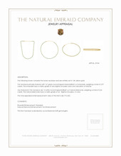 2.97 Ct. Emerald Natural Diamond Accent Stones Necklace, 14K Yellow Gold Appraisal