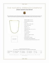2.97 Ct. Emerald Natural Diamond Accent Stones Necklace, 14K Yellow Gold Scan Report