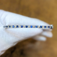 1.08 Ct.Tw. Sapphire 14K White Gold bracelet