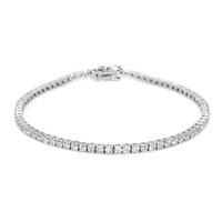 2.50 Ct.Tw. Natural Diamond Pave Bracelet, 14K White Gold Video