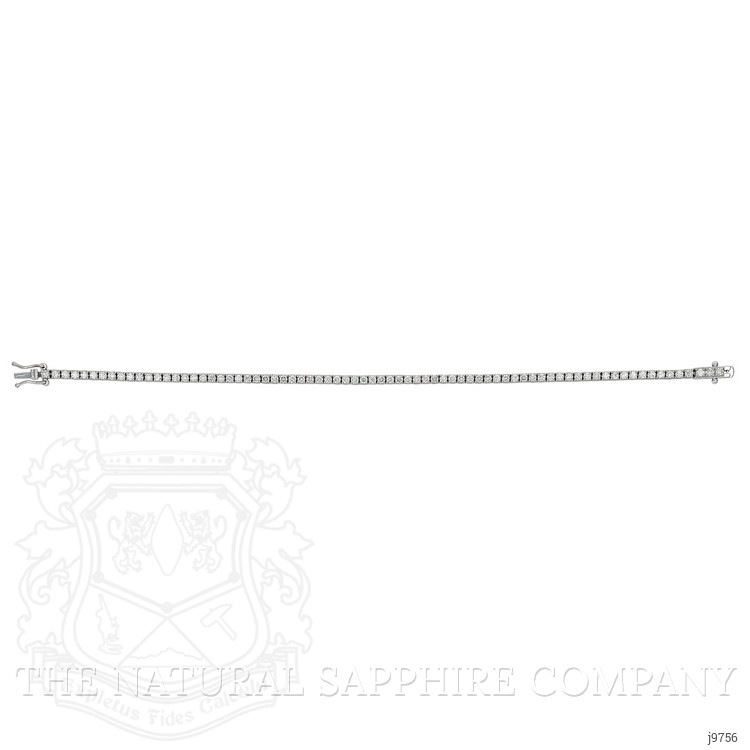 2.50 Ct.Tw. Natural Diamond Pave Bracelet, 14K White Gold