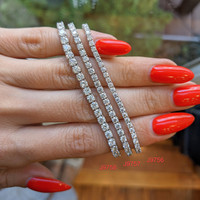 2.50 Ct.Tw. Natural Diamond Pave Bracelet, 14K White Gold Life Style