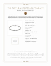 3.93 Ct.Tw.Total Carat Weight Natural Diamond Pave Bracelet, 14K White Gold Scan Report