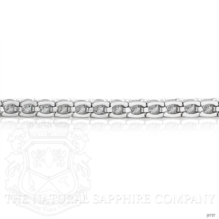 3.93 Ct.Tw. Natural Diamond Pave Bracelet, 14K White Gold