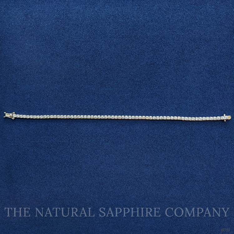 3.93 Ct.Tw. Natural Diamond Pave Bracelet, 14K White Gold