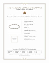 5.38 Ct.Tw.Total Carat Weight Natural Diamond Halo Bracelet, 14K White Gold Scan Report