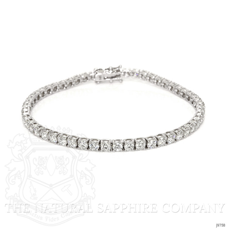 5.38 Ct.Tw. Natural Diamond Halo Bracelet, 14K White Gold
