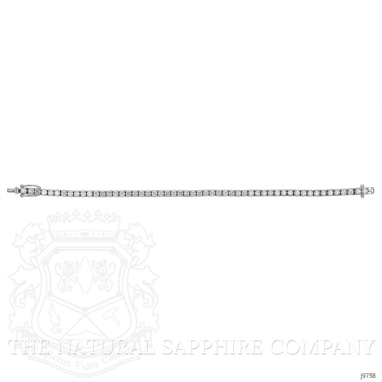 5.38 Ct.Tw. Natural Diamond Halo Bracelet, 14K White Gold