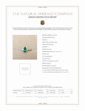 0.40 Ct. Emerald Natural Diamond Three Stone Ring, 18K White Gold Scan Report