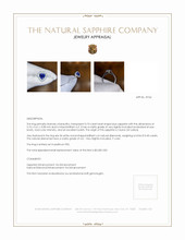 0.73 Ct. Blue Sapphire and Natural Diamond Pave Ring, Platinum 950 Appraisal