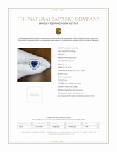 0.73 Ct. Blue Sapphire and Natural Diamond Pave Ring, Platinum 950 Scan Report