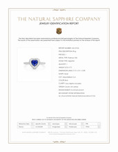 0.73 Ct. Blue Sapphire and Natural Diamond Pave Ring, Platinum 950 Scan Report