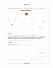 0.53 Ct. Pinkish Purple Sapphire Solitaire Necklace, 18K Yellow Gold Appraisal