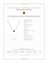 0.53 Ct. Pinkish Purple Sapphire Solitaire Necklace, 18K Yellow Gold Scan Report