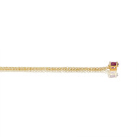 0.53 Ct. Pinkish Purple Sapphire Solitaire Necklace, 18K Yellow Gold Image