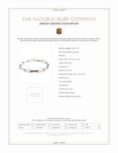 0.32 Ct.Tw.Total Carat Weight Ruby and Diamond Pave Bracelet, 14K White Gold Scan Report