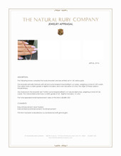 3.39 Ct.Tw.Total Carat Weight Ruby and Natural Diamond Tennis/Line Bracelet, 14K Yellow Gold Appraisal