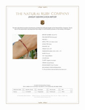 3.39 Ct.Tw.Total Carat Weight Ruby and Natural Diamond Tennis/Line Bracelet, 14K Yellow Gold Scan Report