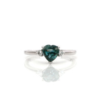 1.05 Ct. Sapphire Three Stone Ring, 14K White Gold Video