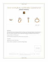 2.68 Ct. White Sapphire and Natural Diamond Pave Ring, 18K Rose Gold Appraisal