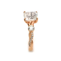 2.68 Ct. White Sapphire Pave Ring, 18K Rose Gold Image