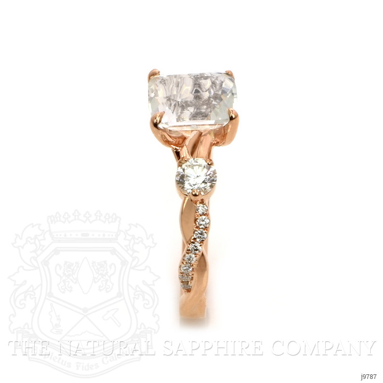 2.68 Ct. White Sapphire Pave Ring, 18K Rose Gold