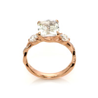 2.68 Ct. White Sapphire Pave Ring, 18K Rose Gold Image