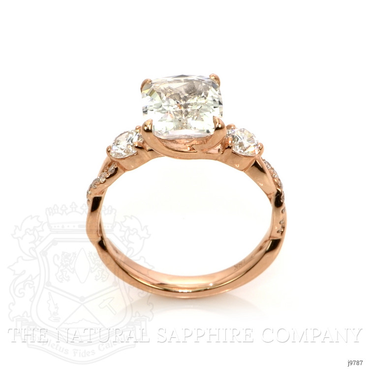 2.68 Ct. White Sapphire Pave Ring, 18K Rose Gold